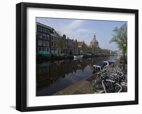Canal View Looking Towards Mare Church, Leiden, Netherlands, Europe-Ethel Davies-Framed Photographic Print