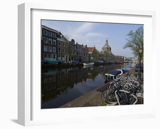 Canal View Looking Towards Mare Church, Leiden, Netherlands, Europe-Ethel Davies-Framed Photographic Print