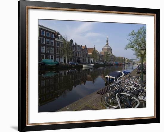 Canal View Looking Towards Mare Church, Leiden, Netherlands, Europe-Ethel Davies-Framed Photographic Print