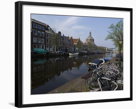 Canal View Looking Towards Mare Church, Leiden, Netherlands, Europe-Ethel Davies-Framed Photographic Print