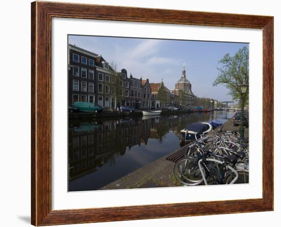 Canal View Looking Towards Mare Church, Leiden, Netherlands, Europe-Ethel Davies-Framed Photographic Print