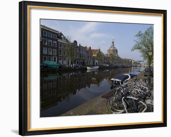 Canal View Looking Towards Mare Church, Leiden, Netherlands, Europe-Ethel Davies-Framed Photographic Print
