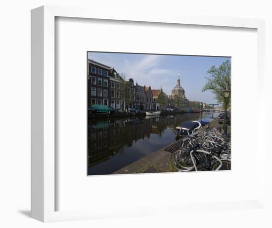 Canal View Looking Towards Mare Church, Leiden, Netherlands, Europe-Ethel Davies-Framed Photographic Print