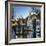 Canal View with Belfry in Winter, Bruges, West Vlaanderen (Flanders), Belgium, Europe-Stuart Black-Framed Photographic Print