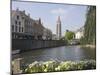 Canal View with the Spire of the Church of Our Lady, Brugge, Belgium, Europe-James Emmerson-Mounted Photographic Print