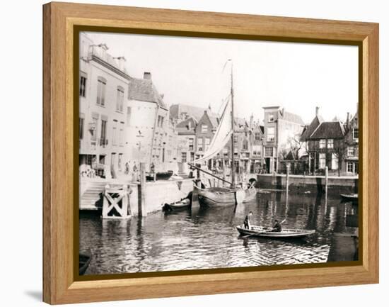 Canal Yard, Dordrecht, Netherlands, 1898-James Batkin-Framed Premier Image Canvas