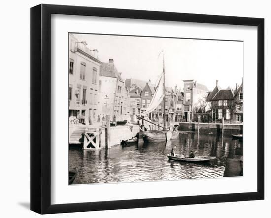 Canal Yard, Dordrecht, Netherlands, 1898-James Batkin-Framed Photographic Print