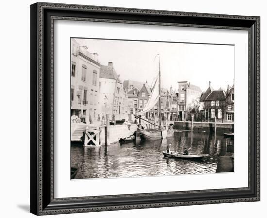 Canal Yard, Dordrecht, Netherlands, 1898-James Batkin-Framed Photographic Print