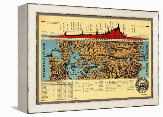 Canal Zone Isthmus Of Panama-Curt Teich & Company-Framed Stretched Canvas