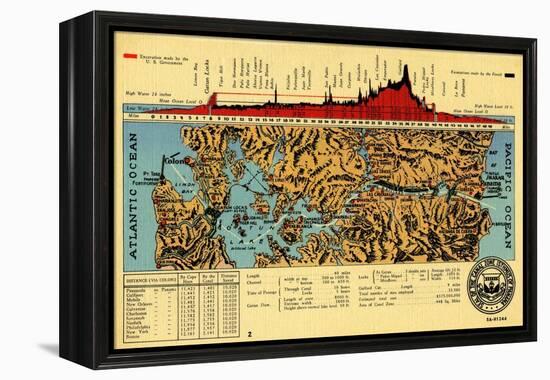 Canal Zone Isthmus Of Panama-Curt Teich & Company-Framed Stretched Canvas