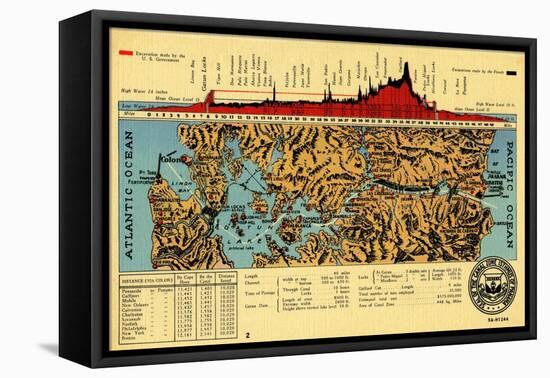 Canal Zone Isthmus Of Panama-Curt Teich & Company-Framed Stretched Canvas