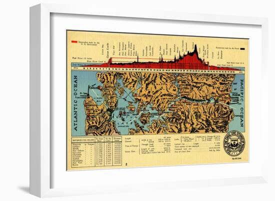 Canal Zone Isthmus Of Panama-Curt Teich & Company-Framed Art Print