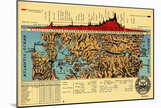 Canal Zone Isthmus Of Panama-Curt Teich & Company-Mounted Art Print