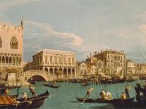 Mole und Riva degli Schiavoni as seen from Bacino di S.Marco-Canaletto (Giovanni Antonio Canal)-Framed Giclee Print