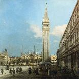 The Piazza S. Marco, Venice, looking East-Canaletto (Giovanni Antonio Canal)-Mounted Giclee Print