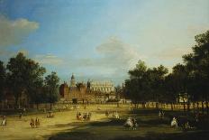 London: the Old Horse Guards and the Banqueting Hall, Whitehall, from St. James's Park, with…-Canaletto-Giclee Print