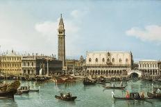 Capriccio: The Rialto Bridge and the Church of S. Giorgio Maggiore, c.1750-Canaletto-Giclee Print