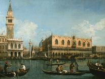 Capriccio: The Rialto Bridge and the Church of S. Giorgio Maggiore, c.1750-Canaletto-Giclee Print
