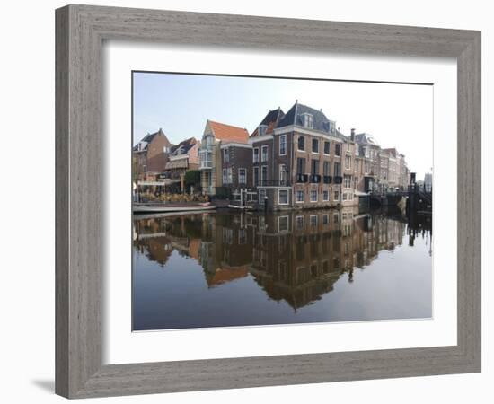 Canals at the Centre of the Old Town, Leiden, Netherlands, Europe-Ethel Davies-Framed Photographic Print