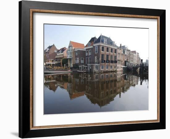 Canals at the Centre of the Old Town, Leiden, Netherlands, Europe-Ethel Davies-Framed Photographic Print