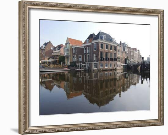 Canals at the Centre of the Old Town, Leiden, Netherlands, Europe-Ethel Davies-Framed Photographic Print