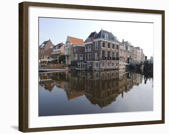 Canals at the Centre of the Old Town, Leiden, Netherlands, Europe-Ethel Davies-Framed Photographic Print