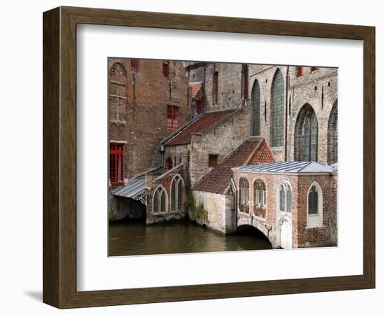 Canals, Bruges, Belgium-Kymri Wilt-Framed Photographic Print