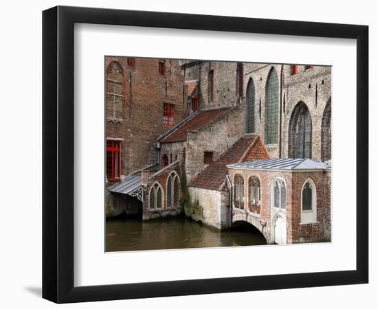 Canals, Bruges, Belgium-Kymri Wilt-Framed Photographic Print