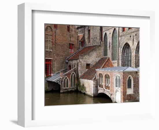 Canals, Bruges, Belgium-Kymri Wilt-Framed Photographic Print