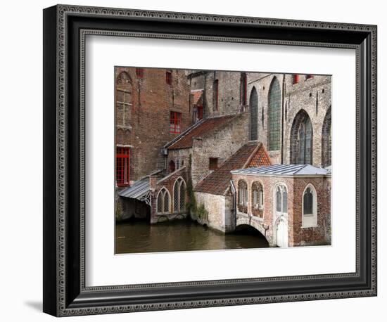 Canals, Bruges, Belgium-Kymri Wilt-Framed Photographic Print