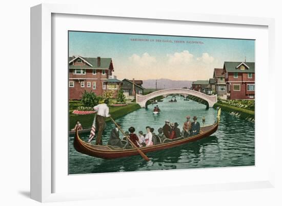 Canals in Venice, Los Angeles-null-Framed Premium Giclee Print