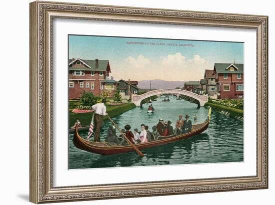 Canals in Venice, Los Angeles-null-Framed Art Print