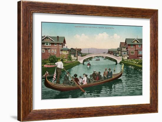 Canals in Venice, Los Angeles-null-Framed Art Print