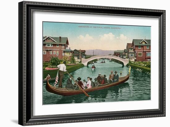 Canals in Venice, Los Angeles-null-Framed Art Print