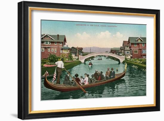 Canals in Venice, Los Angeles-null-Framed Art Print