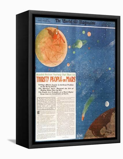 Canals on Mars, 1906-Science Source-Framed Premier Image Canvas