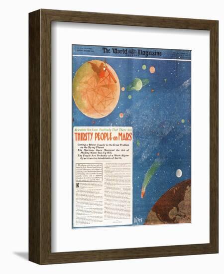 Canals on Mars, 1906-Science Source-Framed Premium Giclee Print