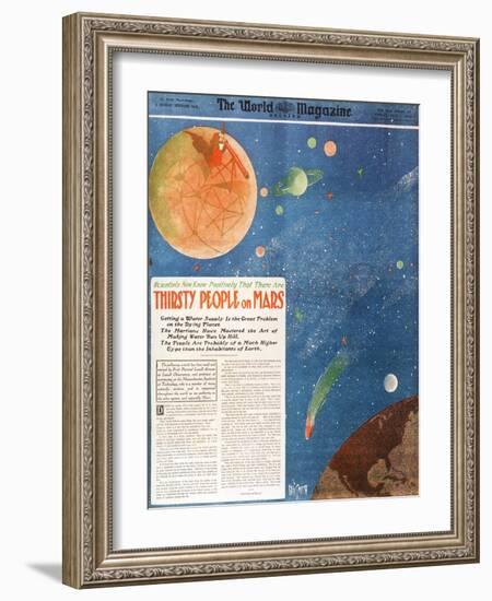 Canals on Mars, 1906-Science Source-Framed Giclee Print