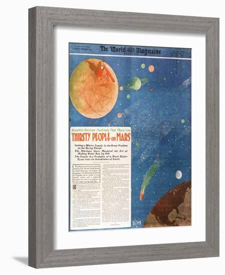 Canals on Mars, 1906-Science Source-Framed Giclee Print