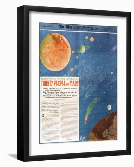 Canals on Mars, 1906-Science Source-Framed Giclee Print