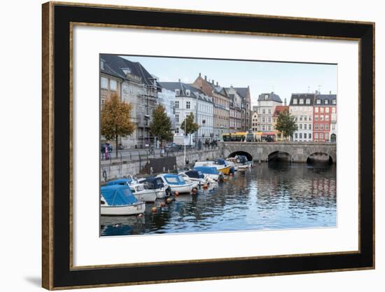 Canals with Boats. Copenhagen Center. Denmark-Tom Norring-Framed Photographic Print