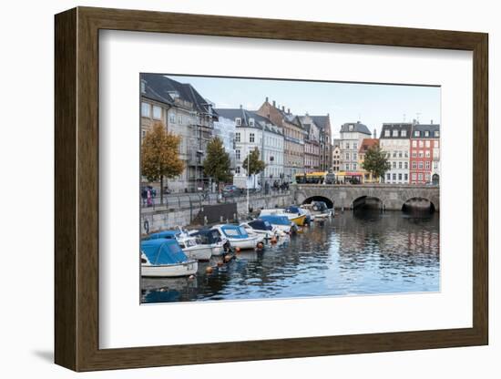 Canals with Boats. Copenhagen Center. Denmark-Tom Norring-Framed Photographic Print