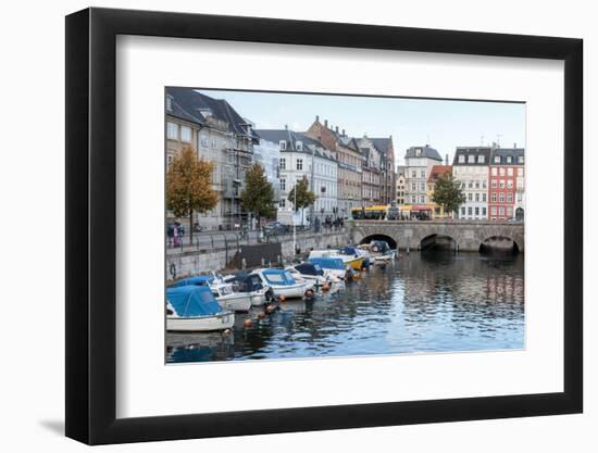 Canals with Boats. Copenhagen Center. Denmark-Tom Norring-Framed Photographic Print