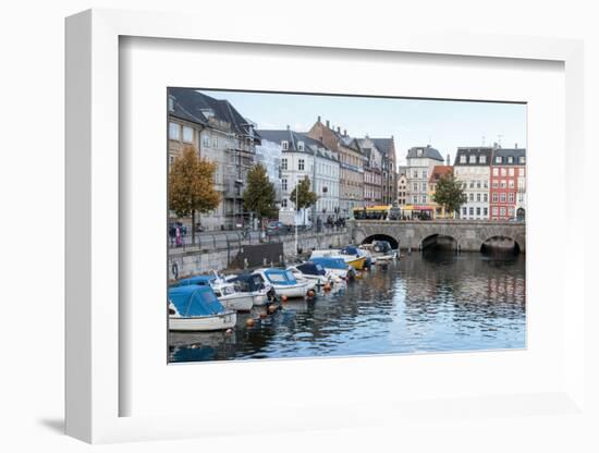 Canals with Boats. Copenhagen Center. Denmark-Tom Norring-Framed Photographic Print