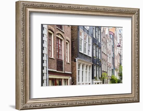 Canalside Houses, Amsterdam, Netherlands, Europe-Amanda Hall-Framed Photographic Print