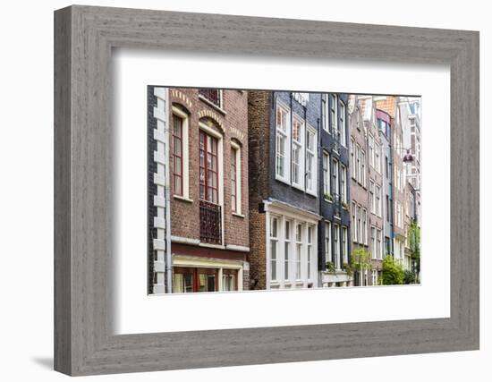 Canalside Houses, Amsterdam, Netherlands, Europe-Amanda Hall-Framed Photographic Print