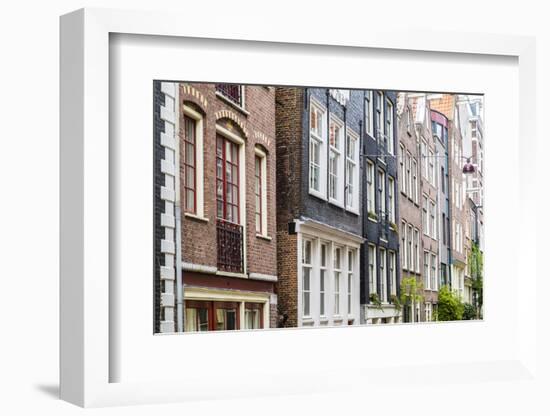 Canalside Houses, Amsterdam, Netherlands, Europe-Amanda Hall-Framed Photographic Print