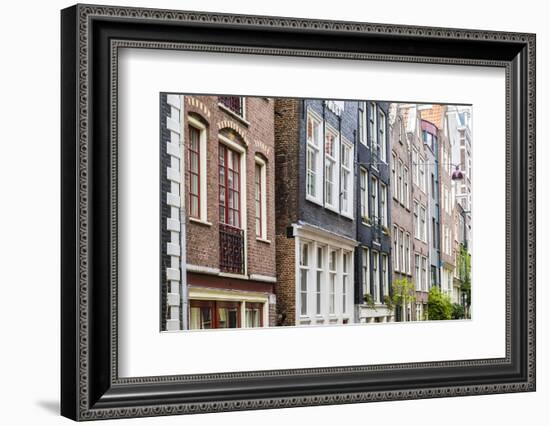 Canalside Houses, Amsterdam, Netherlands, Europe-Amanda Hall-Framed Photographic Print