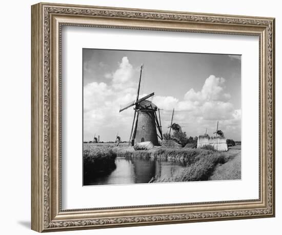 Canalside Windmills-null-Framed Photographic Print