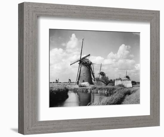 Canalside Windmills-null-Framed Photographic Print